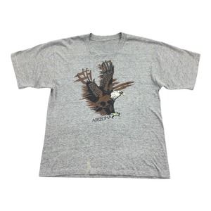 Vintage 1980s Arizona Bald Eagle Single Stitch Short Sleeve T-Shirt Large Gray L
